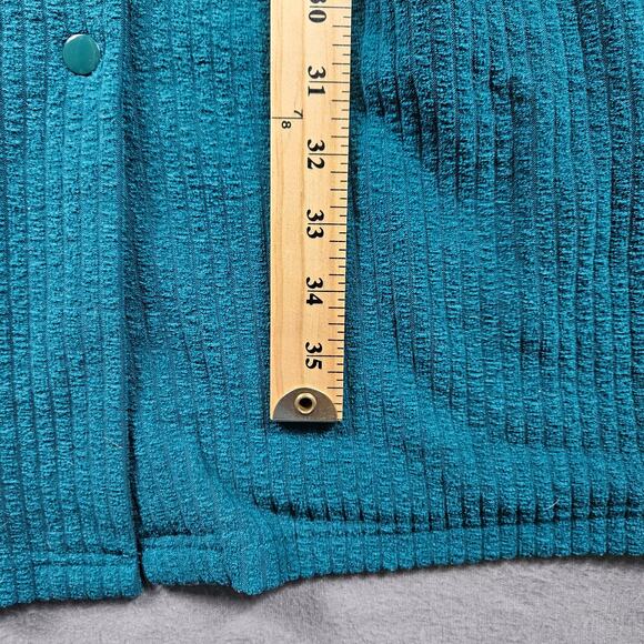 Miss Elaine Robe Sleepwear Snap Button Womens M Floral Green - Picture 5 of 7